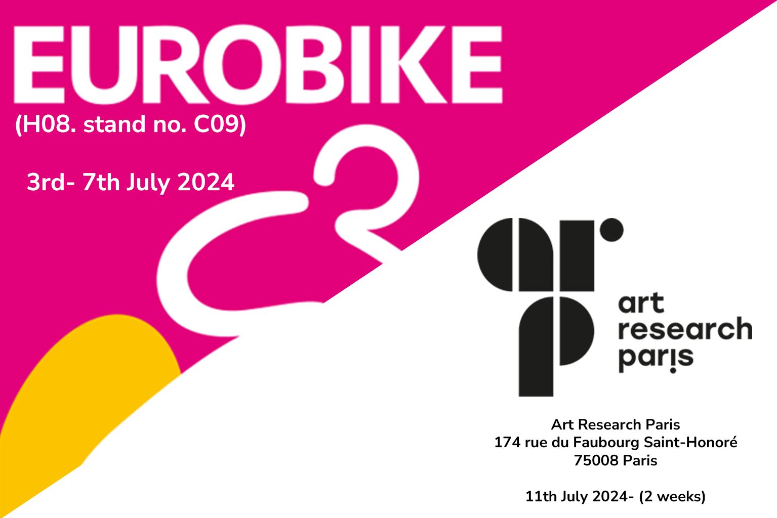 Eurobike 2024 (H08. stand no. C09) & France, Paris at ARP