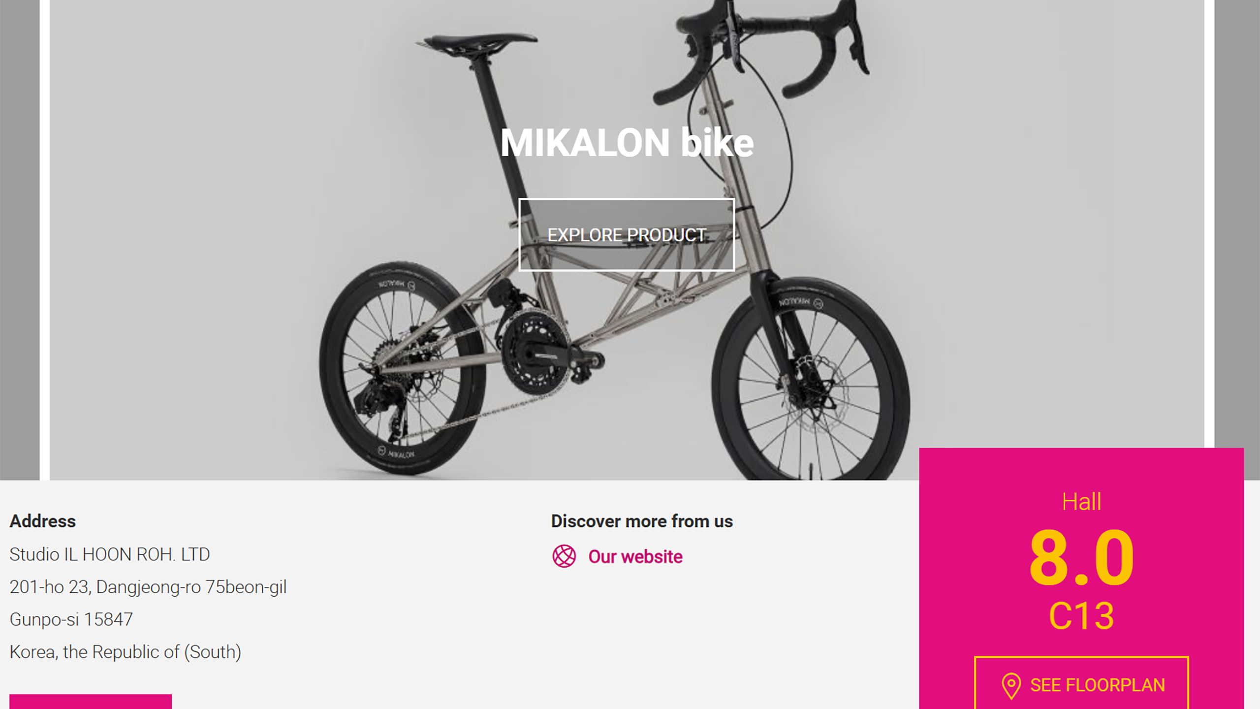 Eurobike 2025 (H08. stand no. C13)